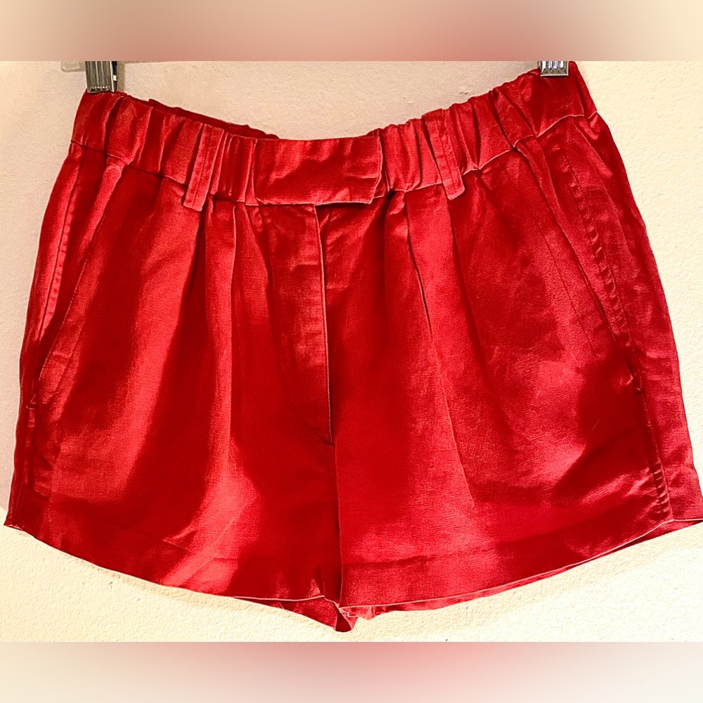 ISABEL MARANT ETOLIE •RED •LINEN •SHORTS •SIZE 1